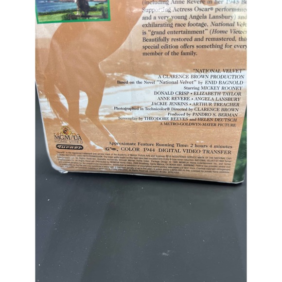 National Velvet Clamshell VHS — FACTORY SEALED - Picture 5 of 5